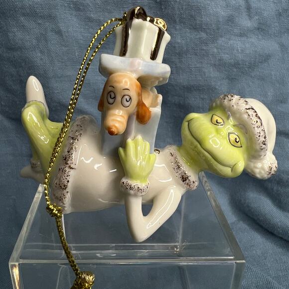 Lenox The Grinch Grinchy Greetings Porcelain Christmas Holiday Ornament Box COA - Picture 3 of 10